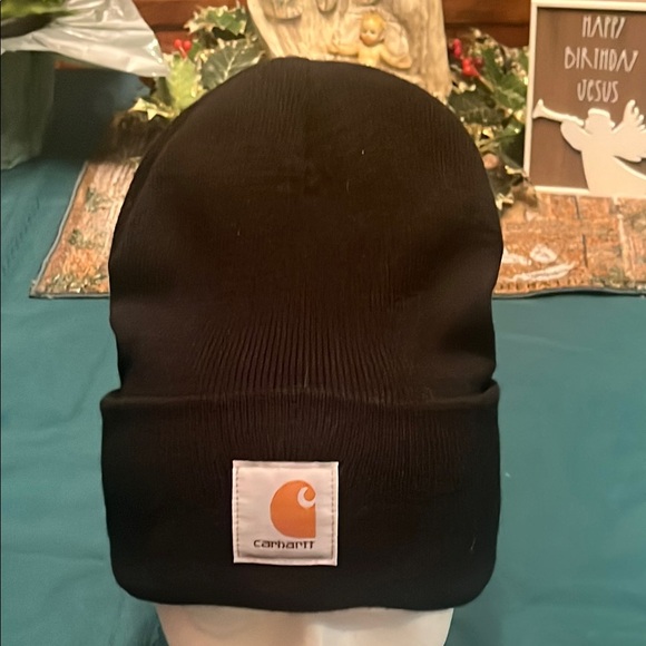 EUC Carhartt Black Wool Beanie - Picture 1 of 6